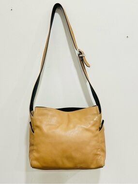 NICOLI Made In Italy Luxury Camel Tan Leather Shoulder Bag Hobo Tote